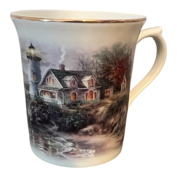 Lenox Collectible Nicky Boehme Light In Mist Landscape Mug Made in Japan - Picture 1 of 6